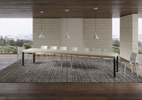 Tavolo allungabile 90x200/460 cm EveryX Premium cashmere gambe antracite