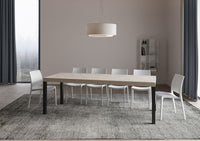 Tavolo allungabile 90x140/244 cm EveryX Premium cashmere gambe antracite