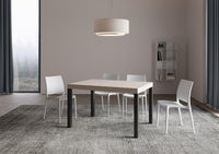 Tavolo allungabile 90x140/400 cm EveryX Premium cashmere gambe antracite