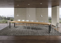 Tavolo allungabile 90x160/420 cm EveryX Premium quercia natura telaio Antracite