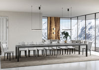 Tavolo allungabile 90x200/460 cm EveryX Premium cemento telaio Antracite