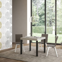 Tavolo allungabile 90x90/246 cm Every cashmere gambe antracite