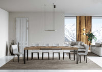 Tavolo allungabile 80x140/224 cm Every quercia natura telaio Antracite