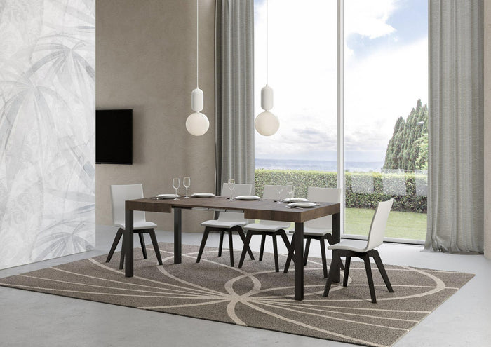 Tavolo allungabile 70x110/194 cm Every Noce telaio Antracite