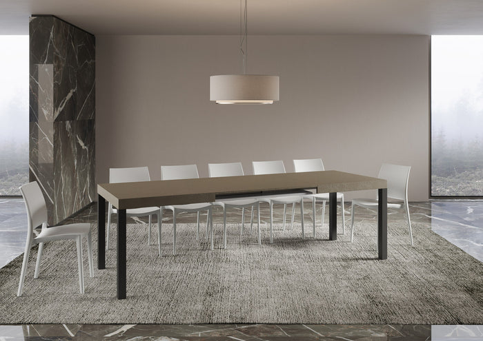 Tavolo allungabile 90x160/264 cm Every tortora gambe antracite