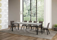 Tavolo allungabile 90x90/246 cm Every Cemento telaio Antracite