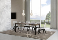 Tavolo allungabile 80x120/204 cm Every Noce telaio Antracite