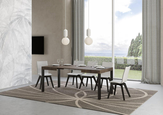 Tavolo allungabile 80x120/204 cm Every Noce telaio Antracite