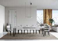 Tavolo allungabile 90x200/460 cm Every bianco frassino telaio Antracite