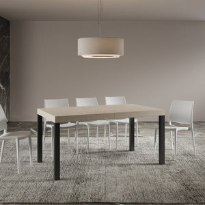 Tavolo allungabile 90x160/420 cm Every cashmere gambe antracite