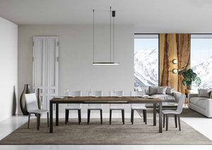 Tavolo allungabile 90x120/224 cm Every Evolution Noce telaio Antracite