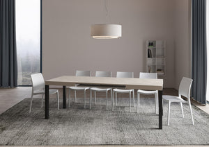 Tavolo allungabile 90x140/400 cm Every cashmere gambe antracite