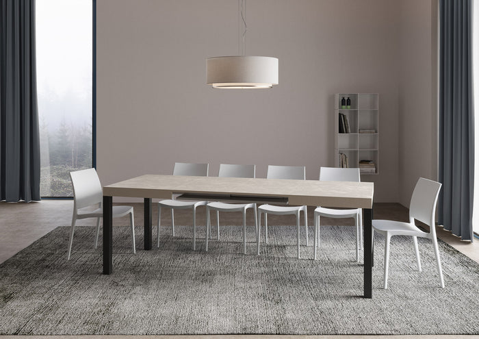 Tavolo allungabile 90x140/400 cm Every cashmere gambe antracite