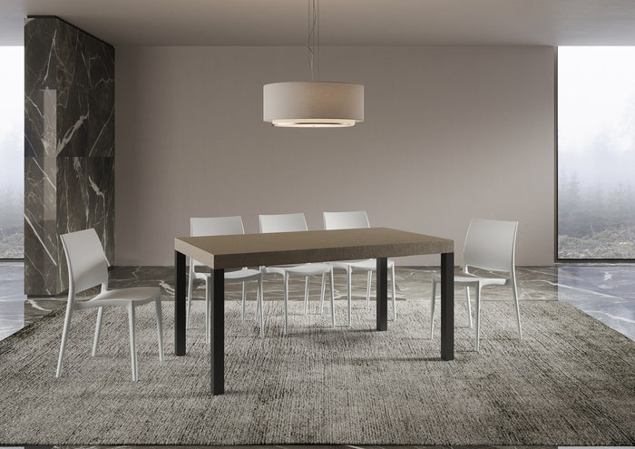 Tavolo allungabile 90x160/420 cm Every tortora gambe antracite