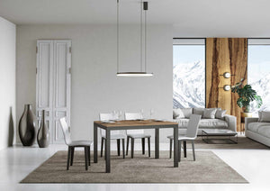 Tavolo allungabile 90x120/224 cm Every Evolution Quercia Natura telaio Antracite