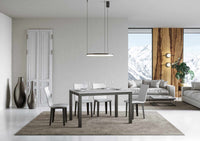 Tavolo allungabile 90x120/380 cm Every Evolution Bianco Frassino telaio Antracite