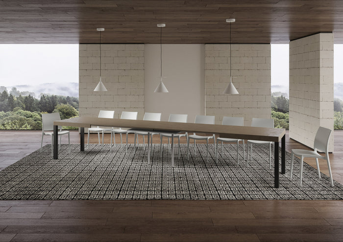 Tavolo allungabile 90x180/440 cm Every tortora gambe antracite