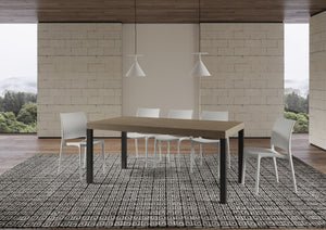 Tavolo allungabile 90x180/284 cm Every tortora gambe antracite