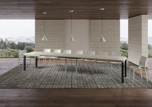 Tavolo allungabile 90x180/440 cm Every cashmere gambe antracite