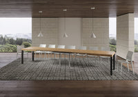 Tavolo allungabile 90x130/390 cm Every Quercia Natura telaio Antracite