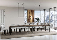 Tavolo allungabile 90x160/420 cm Every Noce telaio Antracite