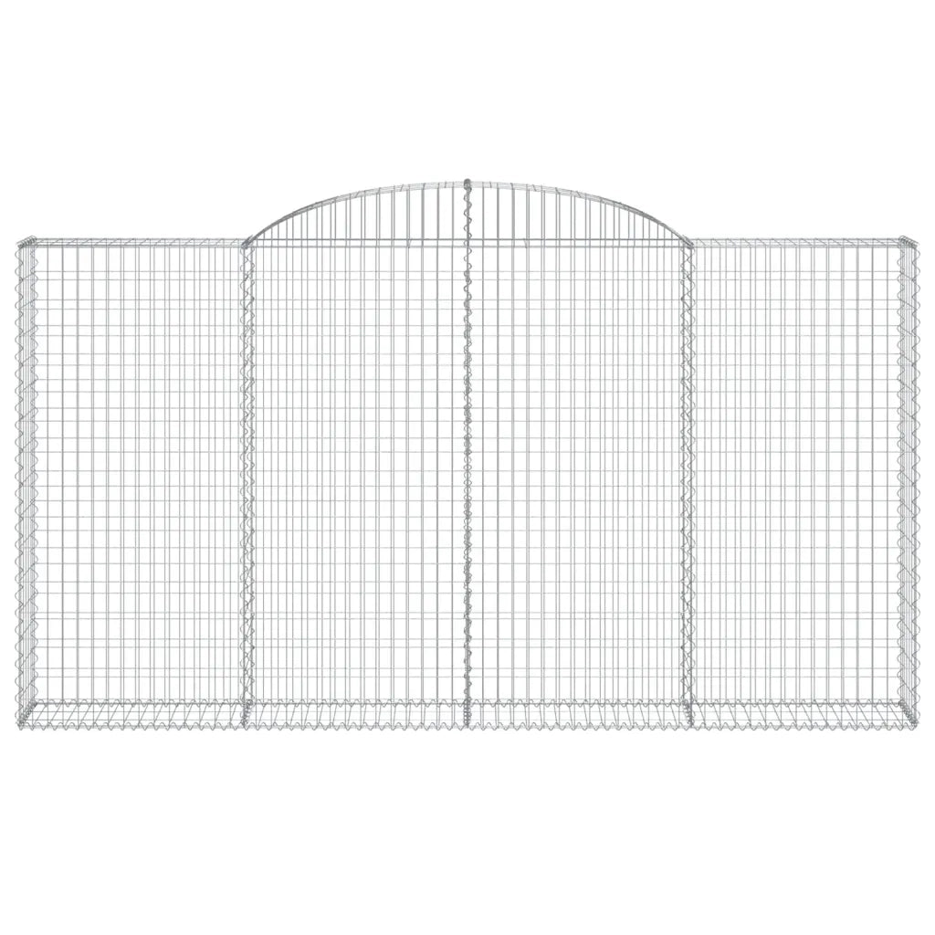 Cesti Gabbioni ad Arco 4 pz 300x30x160/180 cm Ferro Zincato 3146577