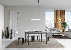 Tavolo allungabile 90x120/380 cm Every Evolution Cemento telaio Antracite