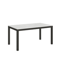 Tavolo allungabile 90x160/420 cm Every Evolution Bianco Frassino telaio Antracite