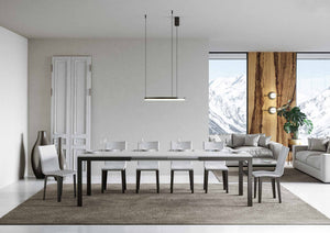 Tavolo allungabile 90x180/440 cm Every Evolution Bianco Frassino telaio Antracite