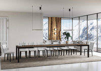 Tavolo allungabile 90x120/380 cm Every Evolution Noce telaio Antracite