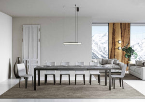 Tavolo allungabile 90x160/420 cm Every Evolution Cemento telaio Antracite