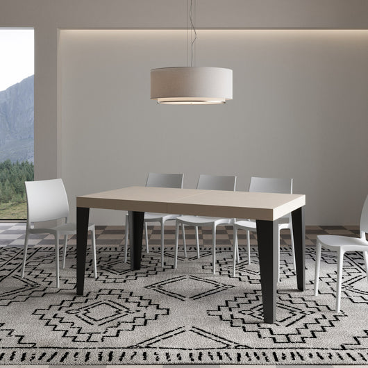 Tavolo allungabile 90x160/264 cm Flaris Premium Cashmere gambe antracite