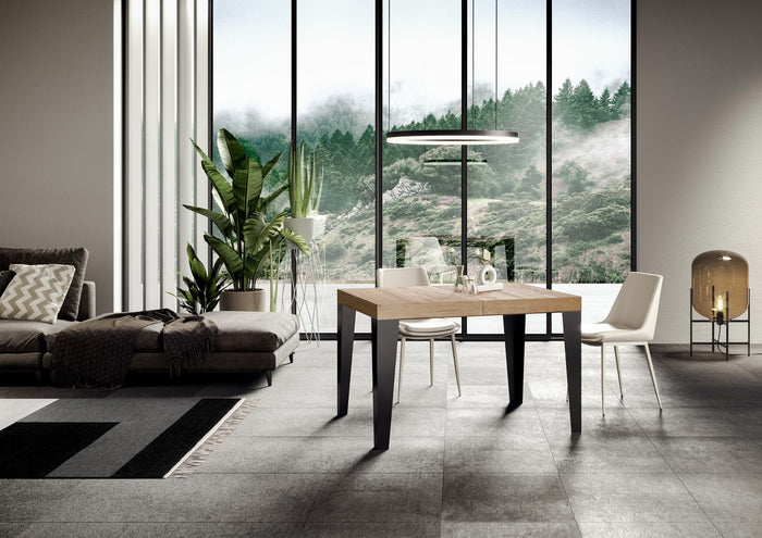 Tavolo allungabile 90x130/234 cm Flaris Premium Quercia Natura telaio Antracite