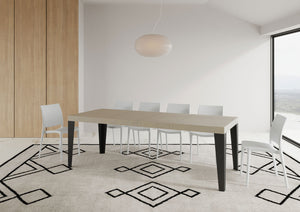 Tavolo allungabile 90x140/400 cm Flaris Premium Cashmere gambe antracite