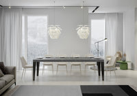 Tavolo allungabile 90x160/420 cm Flaris Premium cemento telaio Antracite