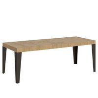 Tavolo allungabile 90x160/264 cm Flaris Premium Quercia Natura telaio Antracite
