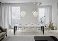 Tavolo allungabile 90x180/440 cm Flaris Premium bianco frassino telaio Antracite