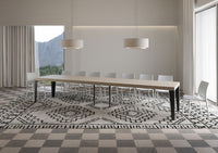 Tavolo allungabile 90x160/420 cm Flaris Premium Cashmere gambe antracite