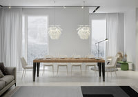 Tavolo allungabile 90x180/284 cm Flaris Premium Quercia Natura telaio Antracite