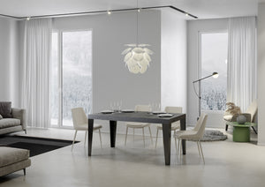 Tavolo allungabile 90x120/224 cm Flaris Premium Cemento telaio Antracite