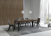 Tavolo allungabile 90x140/244 cm Flaris Premium Noce telaio Antracite