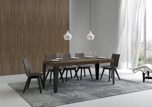 Tavolo allungabile 90x140/400 cm Flaris Premium noce telaio Antracite
