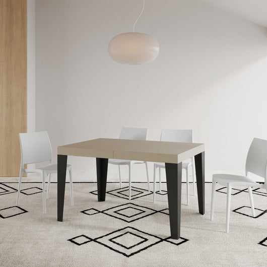 Tavolo allungabile 80x140/224 cm Flaris cashmere telaio Antracite