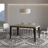 Tavolo allungabile 90x160/264 cm Flaris tortora gambe antracite