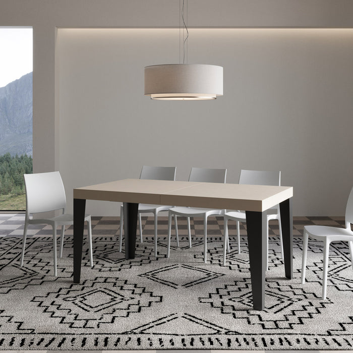 Tavolo allungabile 90x160/264 cm Flaris cashmere gambe antracite