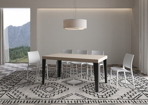 Tavolo allungabile 90x160/264 cm Flaris cashmere gambe antracite