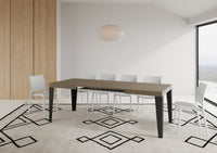 Tavolo allungabile 90x140/244 cm Flaris tortora gambe antracite