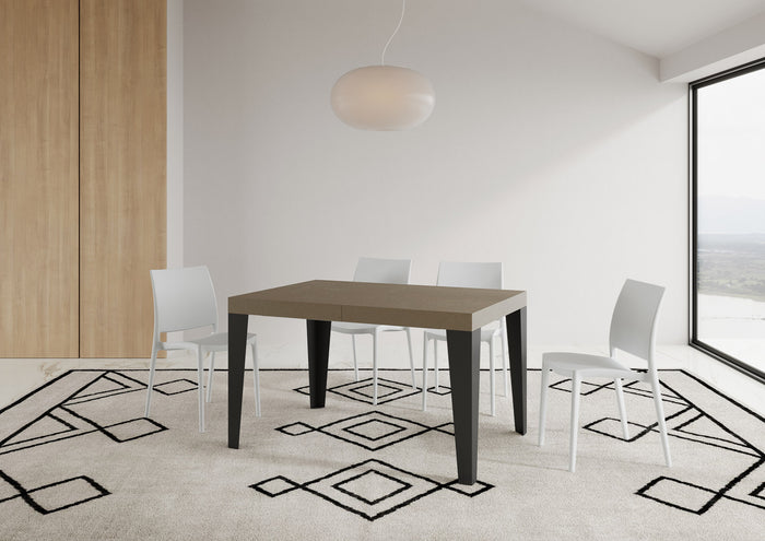 Tavolo allungabile 80x140/224 cm Flaris tortora telaio Antracite