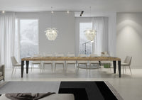 Tavolo allungabile 90x140/400 cm Flaris Premium quercia natura telaio Antracite