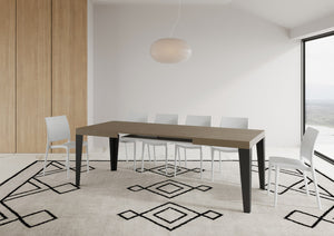 Tavolo allungabile 80x140/224 cm Flaris tortora telaio Antracite